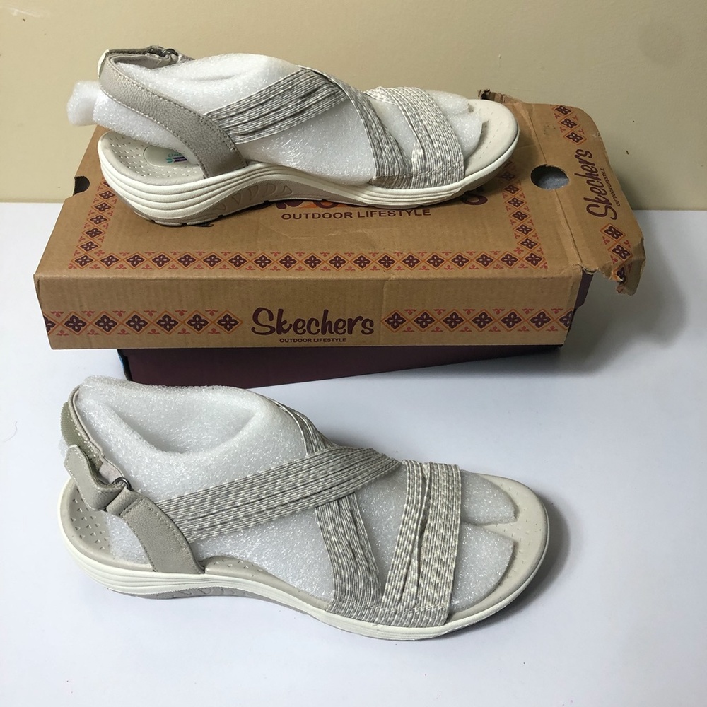 Skechers Oh Snap Sporty Sandal Natural Tan Size 7 - Picture 1 of 4